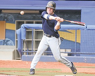 Kent State’s Joe Koch, an Austintown Fitch High graduate, makes contact during Tuesday’s practice at Schoonover Stadium in Kent.