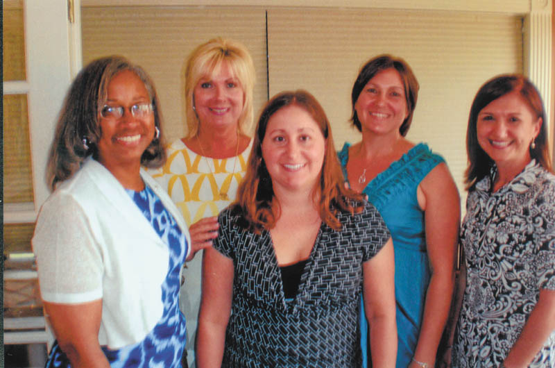 The Mahoning County Medical Society Alliance recently installed officers at a luncheon meeting May 29 in Austintown. From left to right are Sarah Sanders, Ohio State Medical Association Alliance treasurer, and officers who were installed: Michele Duffett, president; Katie Altenhof, vice president; Tammy Engle, treasurer; and Jenna Cicchillo, secretary. 