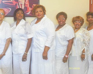 Six members of the Youngstown Chapter of The Links, Inc., were recently installed as officers for the 2012-2014 club year. From left are Virginia Banks-Bright, treasurer; Margaret Staples, financial secretary; Wanda Smith, corresponding secretary; Alnita Bryant-Russell, recording secretary; Janice L. Beachum, vice president (second term); and Krishmu Shipmon, president (second term).