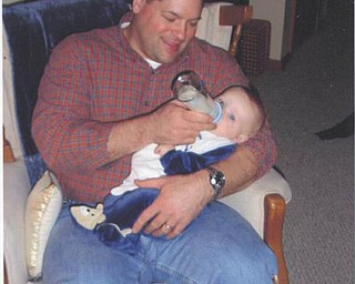Mark Herubin has some bonding time with son Mason. They're from Canfield. Photo sent in by Bella Herubin.