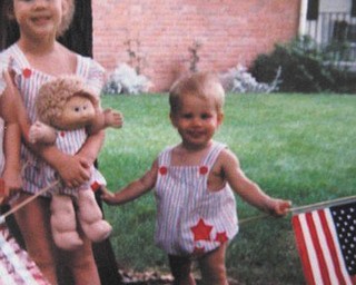 Cathy and Steve Ferenchak of Canfield sent in this photo of their children, Angie and Kenny Ferenchak, who were wearing their red, white and blue matching outfits on the Fourth of July. Cathy said the kids love the fireworks and parades.