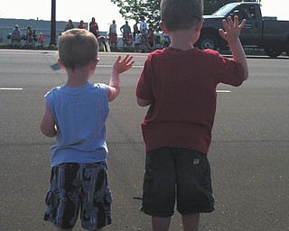 Kathleen Lindow sent in this photo of Jackson and Tucker Lindow enjoying the Fourth of July parade.