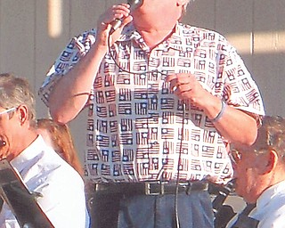 Vocalist Eric McClellan sings a patriotic medley accompanied by the Youngstown Symphonic Band at Boardman Park. Photo sent in by Doxie Damico of Youngstown.