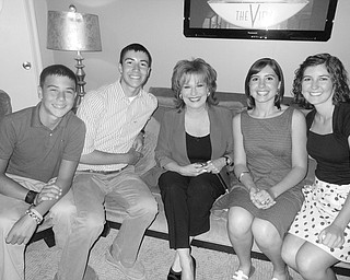 A day at “The View” with co-host Joy Behar: Lake, Drew, Joy, Caroline and Bailey Bennett of Canfi eld.
