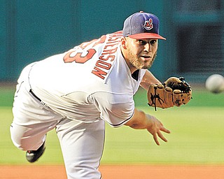 Cleveland ace Justin Masterson pitched 7 1⁄3 strong innings to help the Indians beat the Baltimore Orioles, 3-1, on Monday in Cleveland.