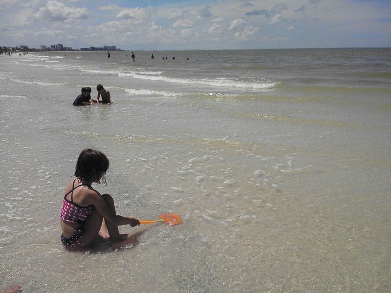 Marissa spends time playing on the beach. Photo sent in by Rich T.