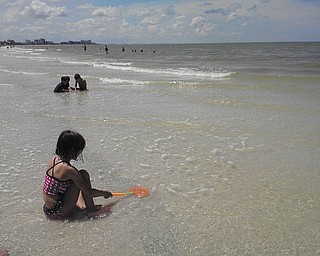 Marissa spends time playing on the beach. Photo sent in by Rich T.