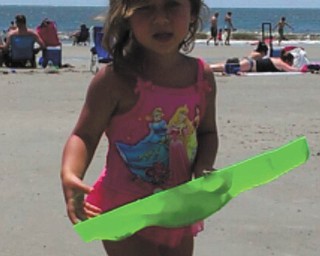 Audrina Schneider, 2, of Poland, plays on the beach at Hilton Head. Photo sent in by Suzanne Verzilli.