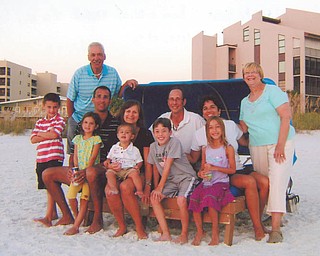 Here's the whole family together spending time in Siesta Keys, Fla. Included are grandparents Paul and Vicki Laczo of Poland; their daughter and son-in-law, Lori and John Macko and their children, Evan and Madison, all of Rochester, N.Y.; and their son and daughter-in-law, P.J. and Amy Laczo and their children, Paulie, Anna and William, all of Cuyahoga Falls.
