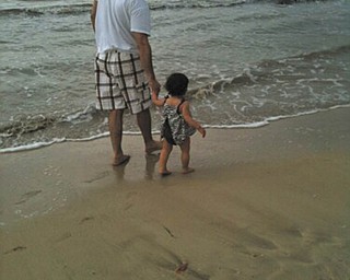 Marianne Lordi of Youngstown sent in this photo of her nephew John Lawrence and his daughter, Rachel Sophia, as they walked on the beach in Puerto Rico last year. John and his wife, Karen, live in Chicago.
