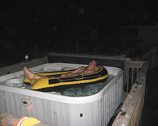 Rodney Hepfner Jr. does a little boating — sort of — in North Carolina. Photo sent in by Beth Hepfner.