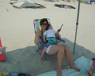 Colleen Joerndt sent in this photo of her daughter and grandson, Jaime and Brendan Connolly, at the beach in the Outer Banks, N.C. They are from Austintown.