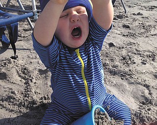 Brady, grandson of Ron and Cathy Hinderliter of Canfield, spends time at Myrtle Beach. Photo submitted by Cathy Hinderliter.