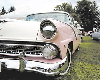 A '55 Ford Crown Victoria was on display at the antique car show in Boardman, Ohio on August 5, 2012.