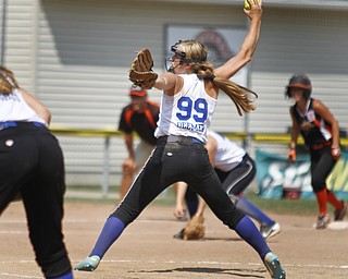 Ally Deemer pitches for Poland.