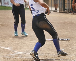 Jenna Schettler scores the only point for the Poland team on August 8, 2012 at the Firestone Stadium in Akron, Ohio.