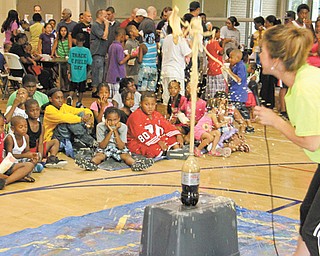 Pop shoots into the air like a geyser during one of the games.
