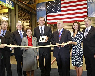 ROBERT K. YOSAY | THE VINDICATOR..Gene Sperling- Senator Sherrod Brown - Frank Kendall - Rebecca Blank - Tim Ryan - Ralph Resnick - Janette Garvey and Mike Garvey - (m7 Technology owners - ..a 30 Million dollar grant for a manufacturing hub was announced today at M7 Technologies - .Obama officials, including White House National Economic Council Director Gene Sperling, Acting U.S. Commerce Secretary Rebecca Blank, Under Secretary of Defense Frank Kendall and a host of other manufacturing officials will be at M-7 Technologies.. - -30-..