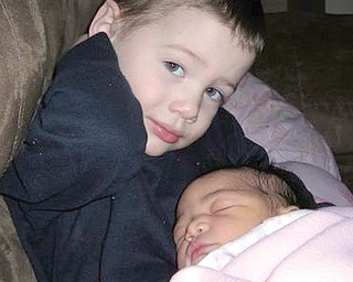 A photo of Bryce and his sister that his mother, Jessica Linebaugh, posted on Facebook in May 2008.