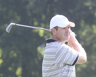 William D Lewis The Vindcator Christopher Porter tees off at Trumbull Saturday.