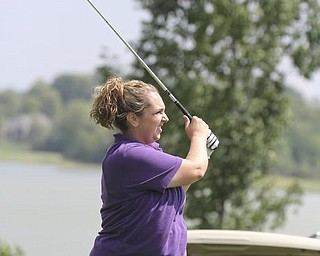 William D. Lewis The Vindicator Abby Cook drives at Lake Club Sunday.