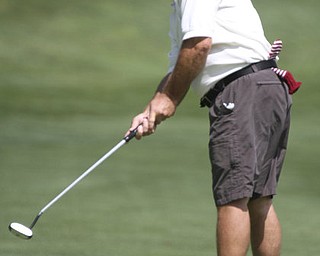 William D. Lewis The Vindicator Thomas Kinkela putts at LAke Club Sunday 8-26-12