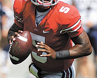 Ohio State quarterback Braxton Miller looks to throw during a game against Akron last season in Columbus.