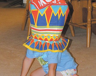 Riley Stewart, 3, who lives in Arvada, Colo., shows off one of his favorite hats. Proud grandparents are Rick and Chris Simerlink of Youngstown, who sent in this photo.