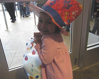 Ava Valentina Acevedo, 3, shows off her hat and her excitement at the Disney on Ice show at the Covelli Centre this spring. She's the daughter of Rob and Toni Acevedo of Boardman. Photo sent in by Nana Paula Shields of Boardman.