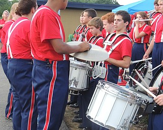 Fitch drum line gets the band in beat!