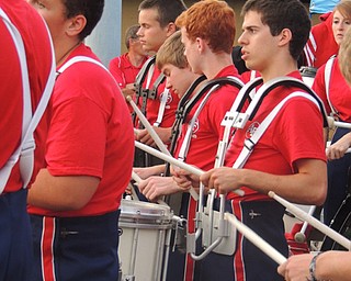 Fitch drum line gets the band in beat!