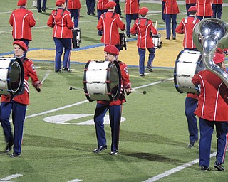 Fitch drum line gets the band in beat!
