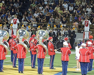 Fitch drum majors lead the half time show