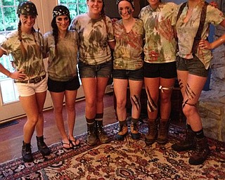 The Girard girls were ready for the JFK game with the camo theme!