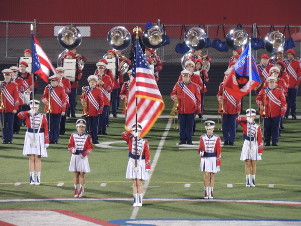 Color guard presents the colors