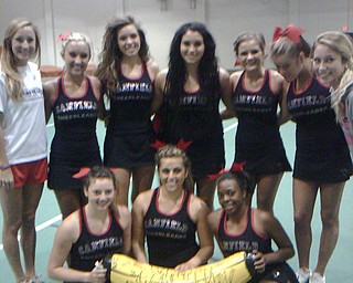 Canfield cheerleaders at UCA camp getting ready for football games!
