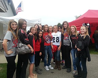 Canfield Village Middle School friends getting ready for the Canfield vs Poland football game and celebrating Alyssa Santoro's 13th Birthday!!