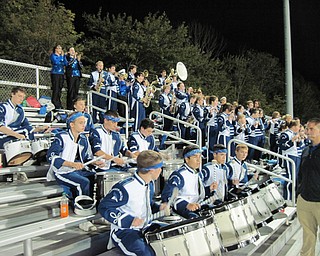 The Jackson-Milton Marching Band shows their spirit and pride for the Bluejays during the game against Rootstown.