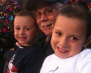 Grandpa with his grand kids at the Fitch Boardman game!