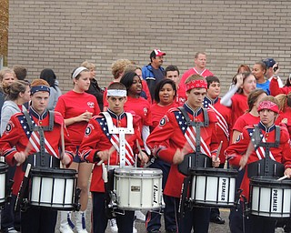 Fitch and Boardman drum lines battle back and forth at the Blitz before the game