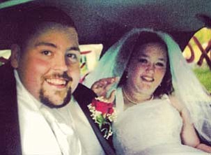 Jamie, left, and Emily Danes were killed Friday in a car accident in Newton Township. This photo shows them after their wedding.