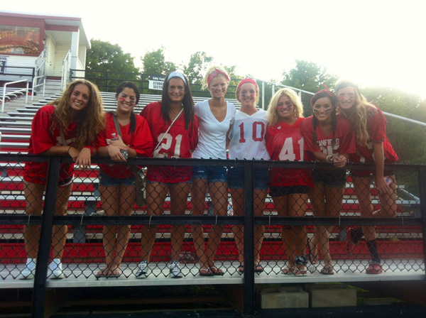 Canfield senior girls getting ready for Poland Canfield game