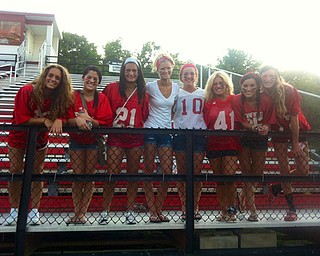 Canfield senior girls getting ready for Poland Canfield game