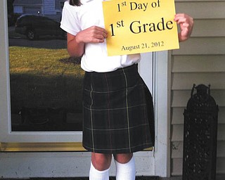 Bree, 6, of Boardman, on the first day of first grade. Sent by her mom, Jen.