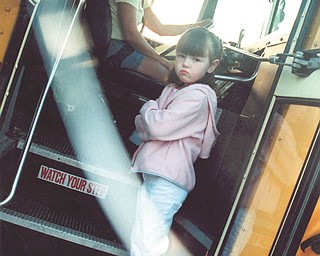 Katrina Wolfe of Columbiana shared this precious moment taken the first day of school for her less-than-enthusiastic daughter KayLee Wolfe Whistler.