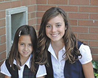 Cathy Brooks submitted this picture of Madeline Keffler of Youngstown and Sofia Poghen of Canfield. Every year the 8th graders are paired with the 1st graders. They are each other's buddy for the entire school year.