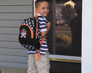Dominic Pappagallo of Mineral Ridge is all packed and ready to go on his first day of kindergarten.