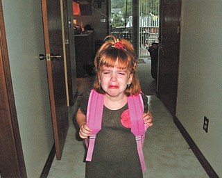 Grandma Mary Carrier of Campbell sent this picture of her very unhappy granddaughter Grace Carrier, 4, of Canfield. Grace attends preschool at Ursuline.