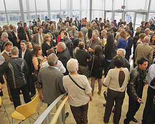 MADELYN P. HASTINGS | THE VINDICATOR
A crowd gathers and patiently awaits the arrival of Ray "Boom Boom" Mancini at the premier of the documentary "The Good Son" at the Ford Theater in Youngstown, Ohio.