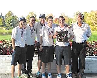 The Warren JFK golf team will compete in the Division III Boys State Championships this weekend. Team members are (from left) Daniel LaPolla, James LaPolla, Stephen Macali, Ryan Fowler, Billy Phillips and Coach Jim St. George.